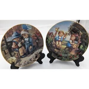 MJ Hummel Little Companions Plate Collection Set 2 Limited Edition Danbury Mint
